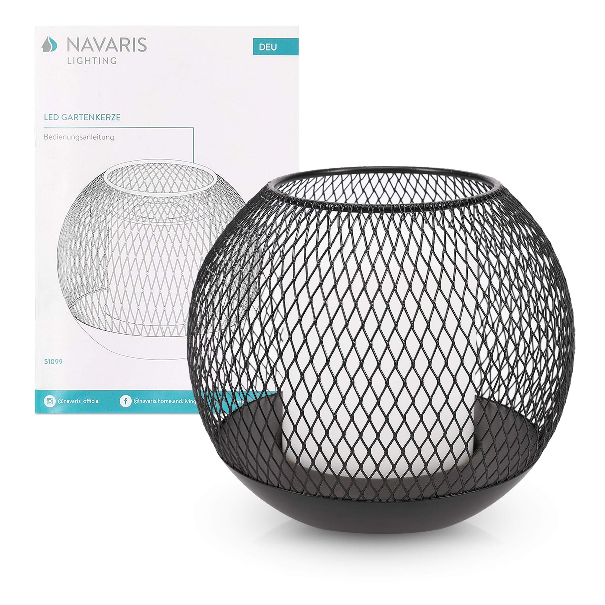 navaris-solar-gartenkerze-led-2er-set-laterne-ip44 image 8