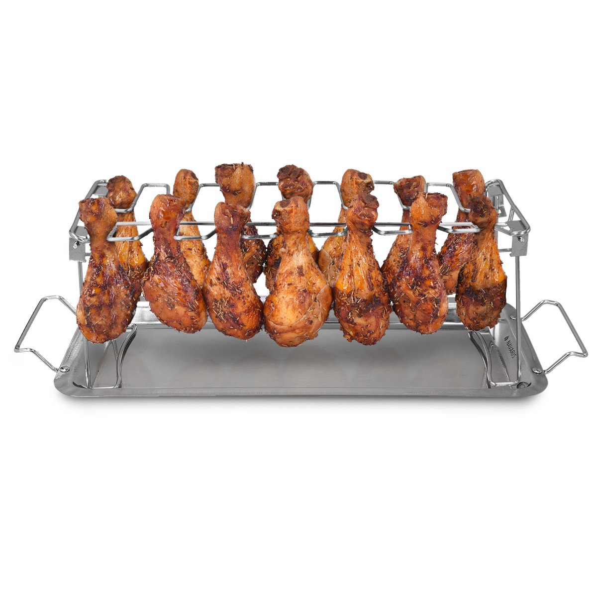 navaris-kitchen-h-hnchenschenkel-rack-edelstahl-mit-schale image 5