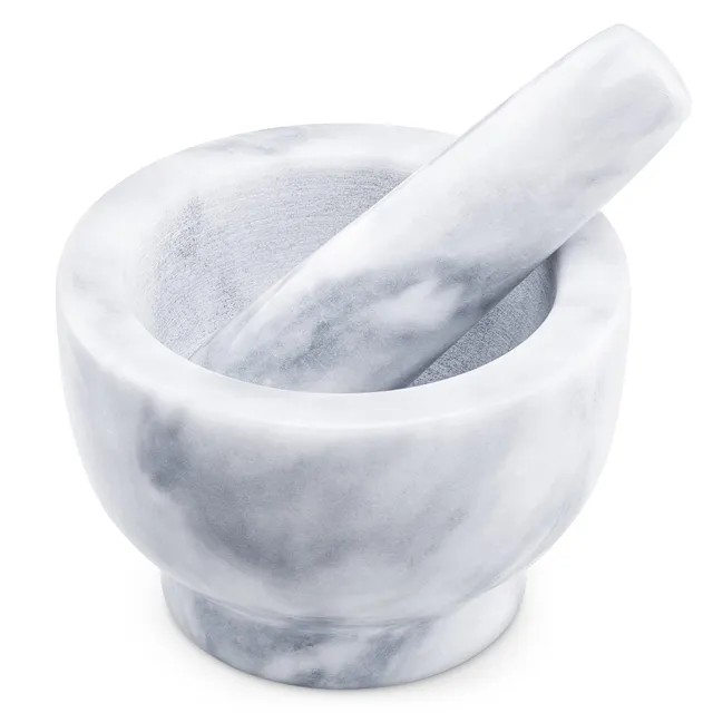 navaris-kitchen-m-rser-st-el-marmor-wei-13cm-set image 1