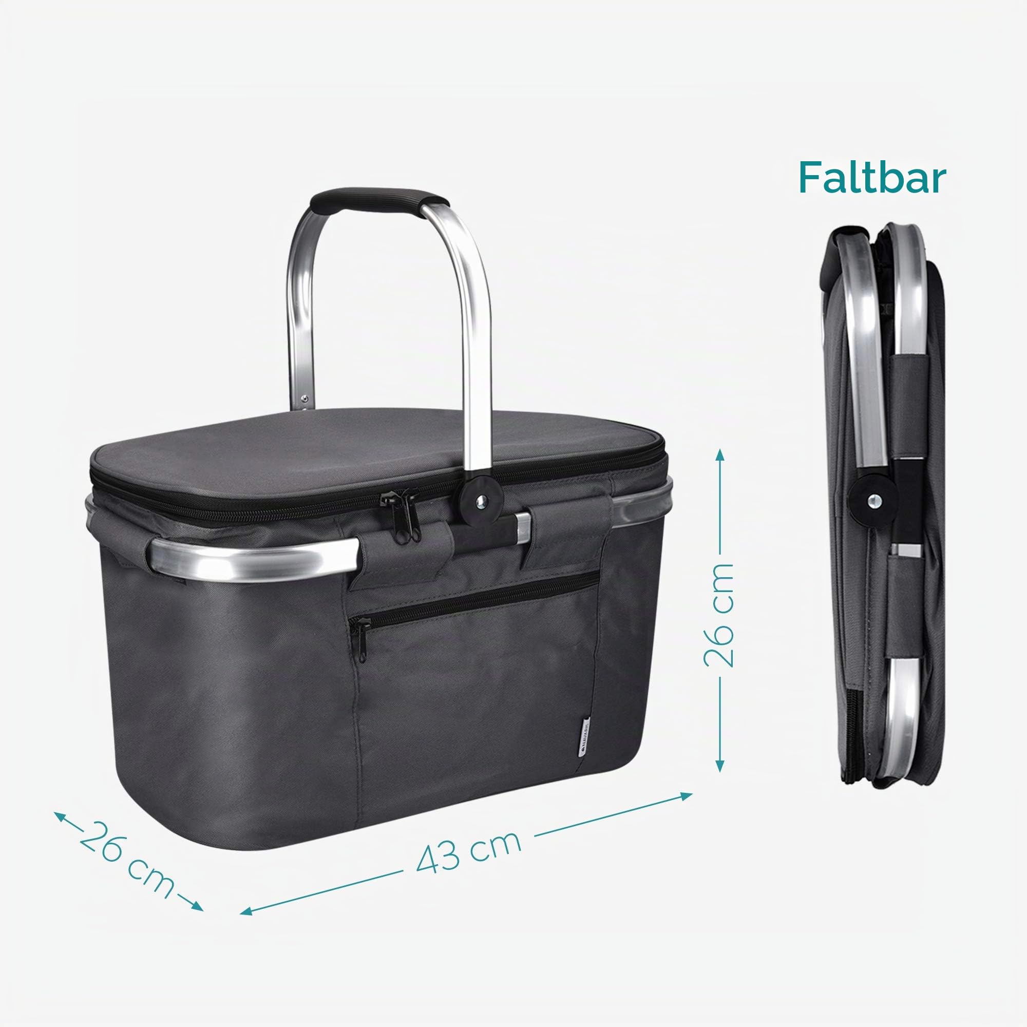 navaris-kitchen-thermo-einkaufskorb-27l-faltbar-grau-isoliert image 4