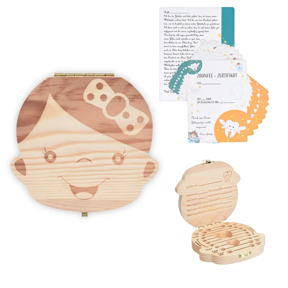 navaris-children-zahnbox-holz-m-dchen-mit-zahnfee-set image 1