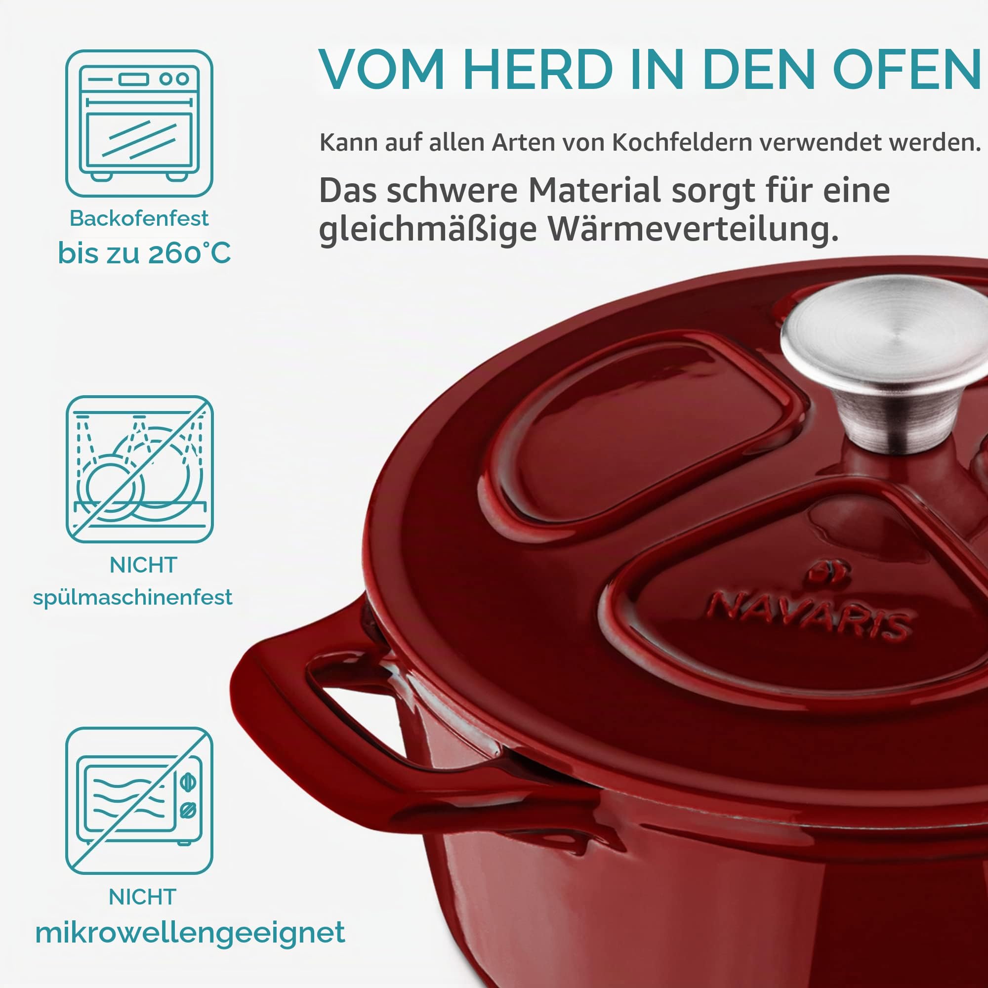 navaris-kitchen-gusseisen-br-ter-3-5l-24cm-topf-dunkelrot image 3