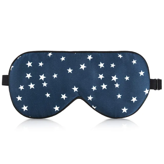 navaris-schlafmaske-seide-blau-sterne-augenmaske-verstellbar image 1