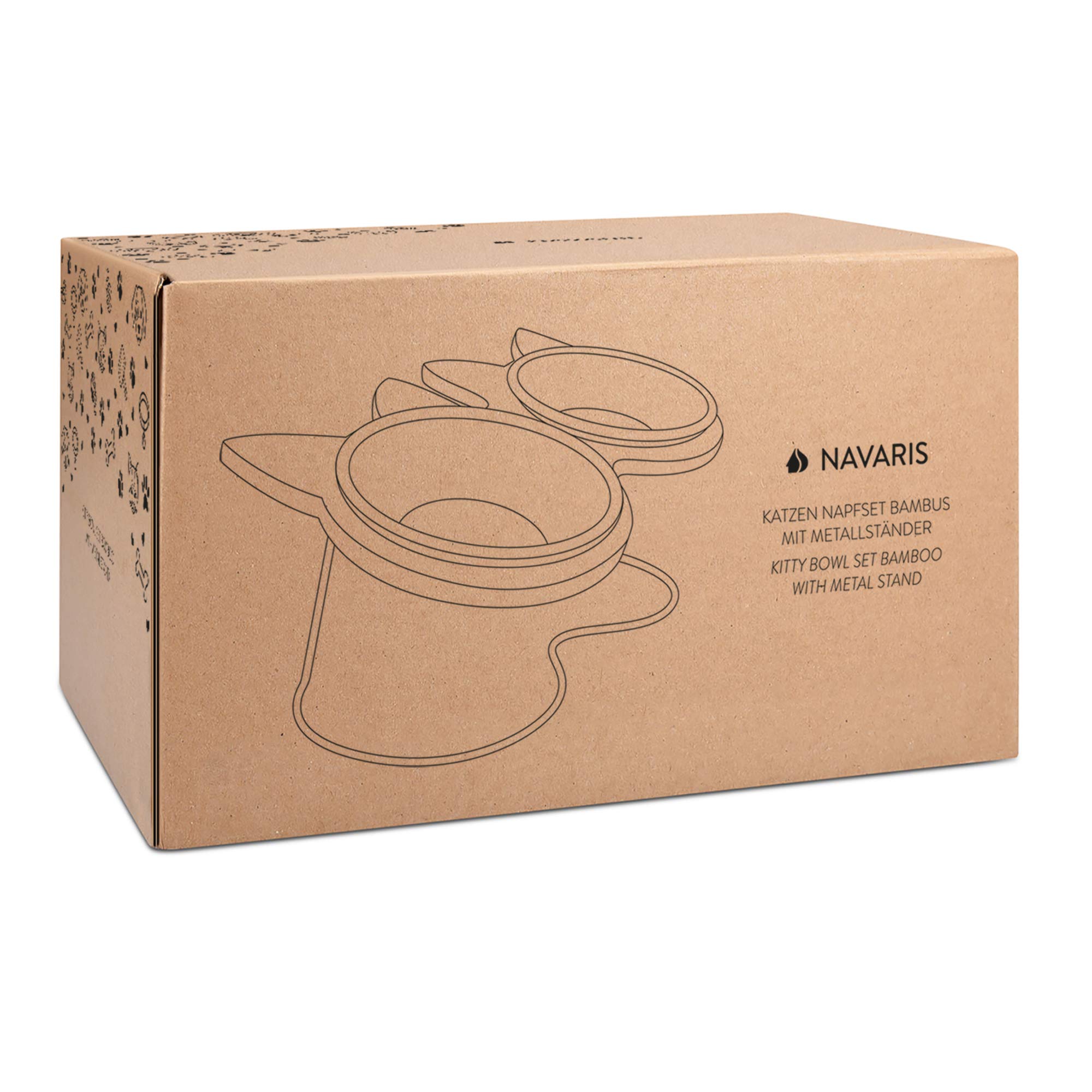 navaris-futternapf-katze-keramik-bambus-halter-futterstation image 7