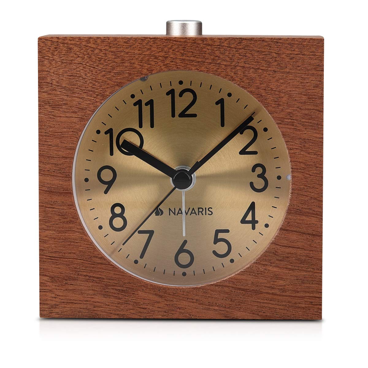 navaris-living-holzwecker-analog-dunkelbraun-mit-licht-snooze image 8