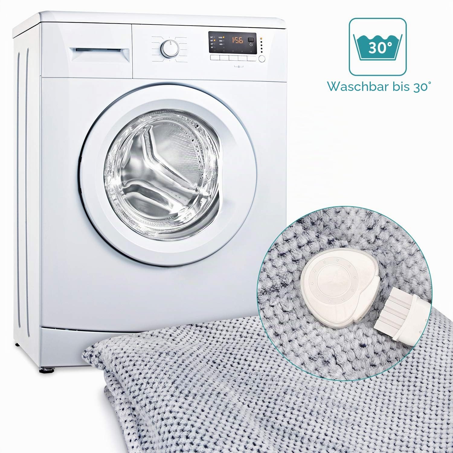 navaris-xxl-heizdecke-180x130-blau-waschbar image 4