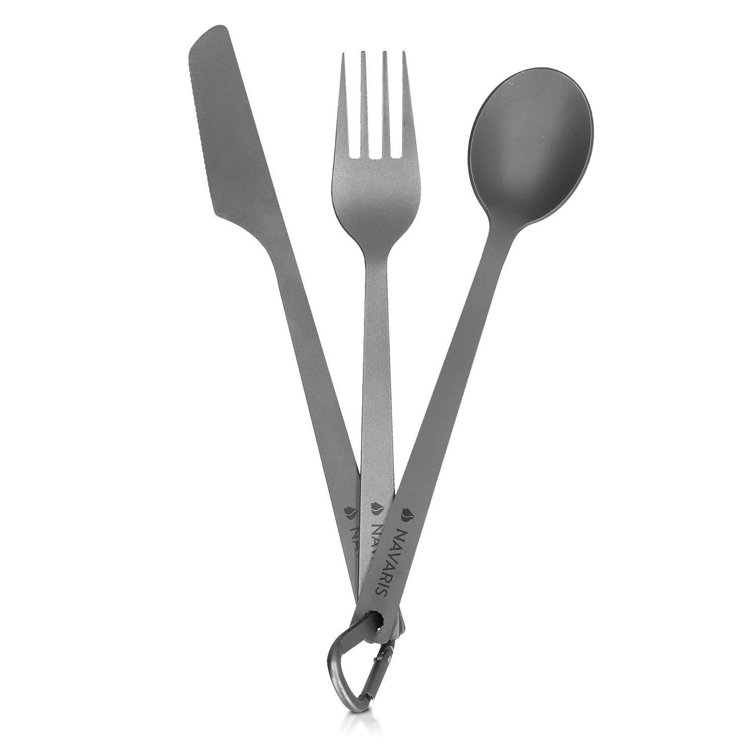 navaris-sport-camping-besteck-titan-3-tlg-grau image 1