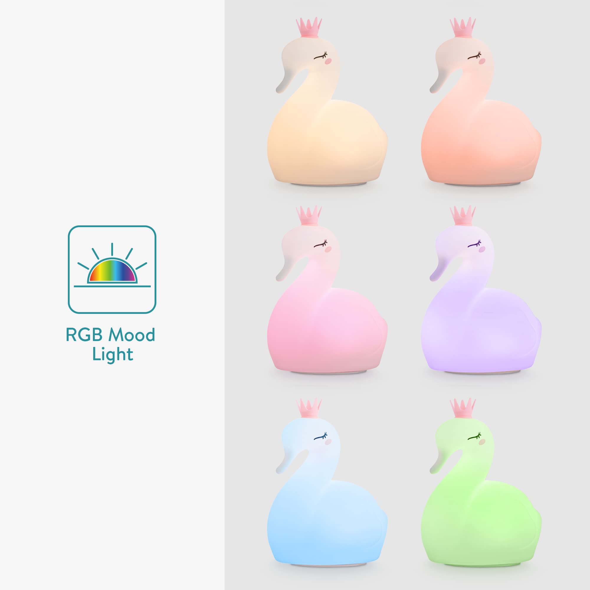navaris-led-nachtlicht-schwan-nachttischlampe-rgb-wei image 3