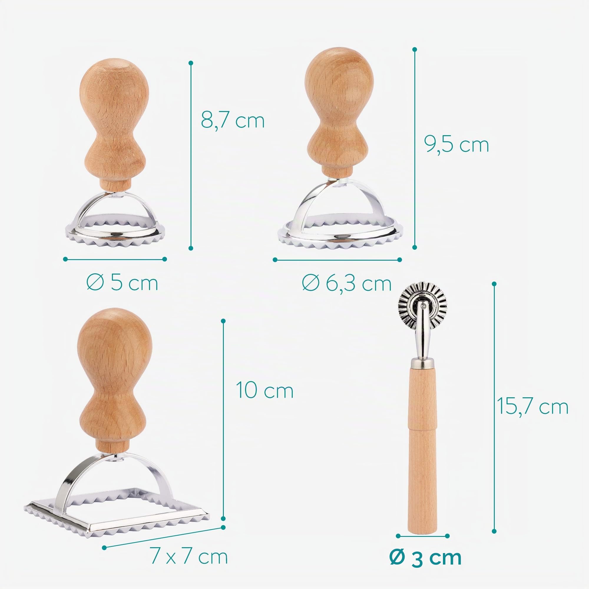 navaris-ravioli-ausstecher-4er-set-former-mit-teigrad-holz image 3