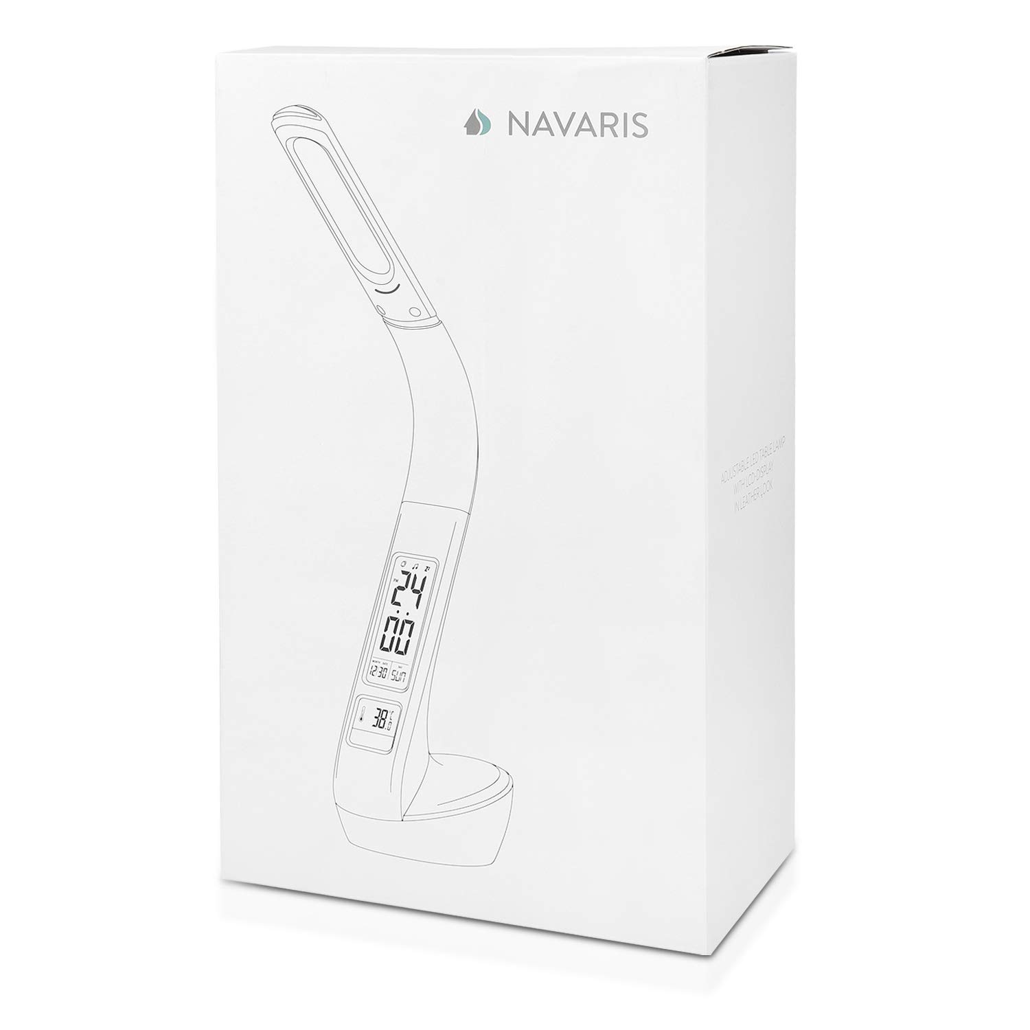 navaris-led-schreibtischlampe-dimmbar-schwarz-mit-wecker image 7