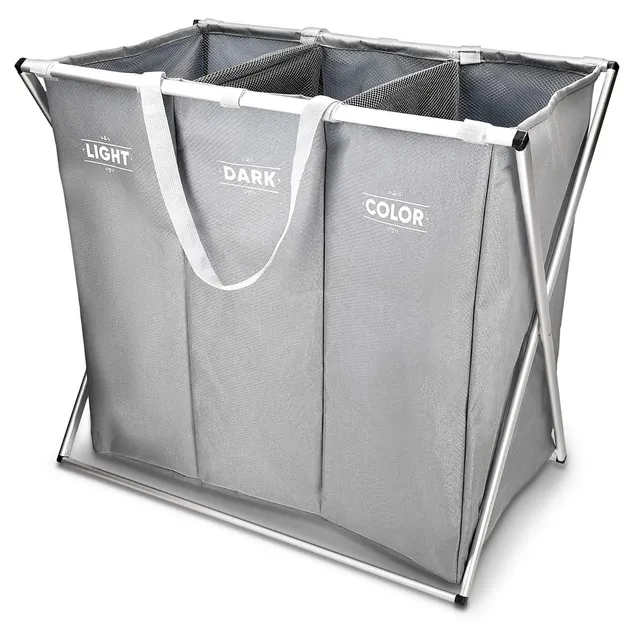 navaris-w-schekorb-3-f-cher-65x38x55cm-grau-3x43l image 1