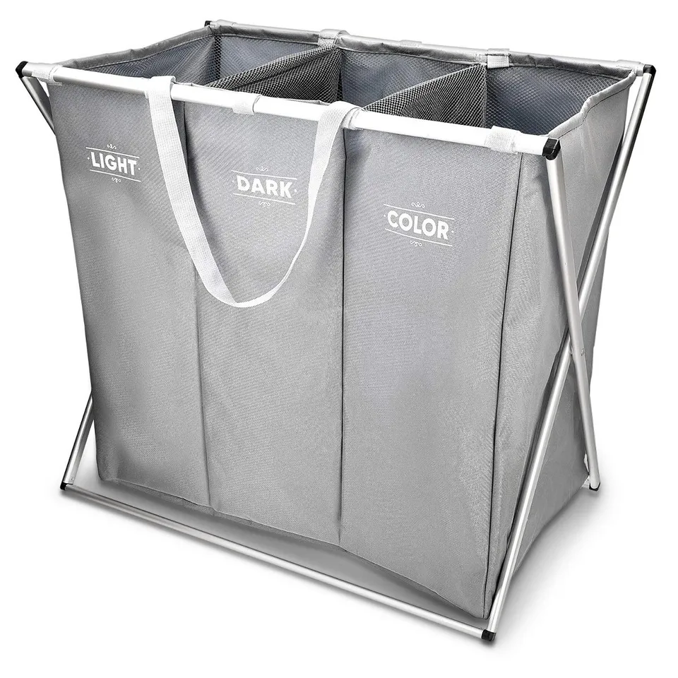 navaris-w-schekorb-3-f-cher-65x38x55cm-grau-3x43l image 1