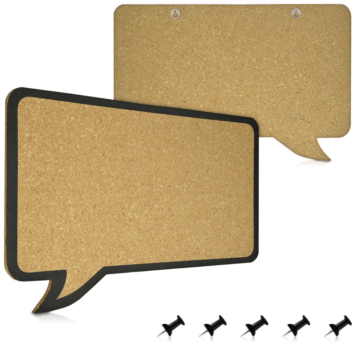 navaris-office-kork-pinnwand-sprechblase-44x29-cm-mit-pins image 5