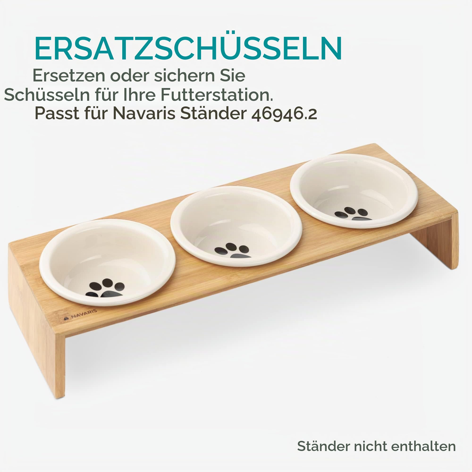 navaris-animals-3er-keramik-futternapf-set-schwarz-wei-320-ml image 4