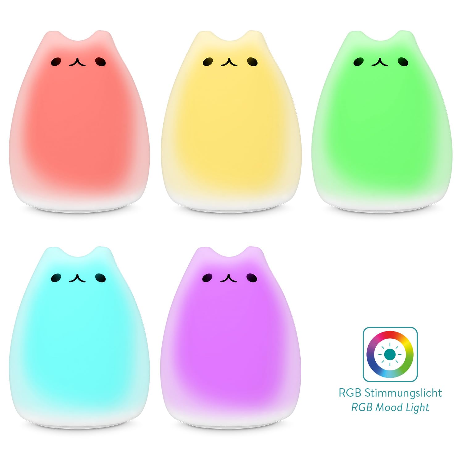 navaris-lighting-led-nachtlicht-katze-rgb-mit-fernbedienung image 5