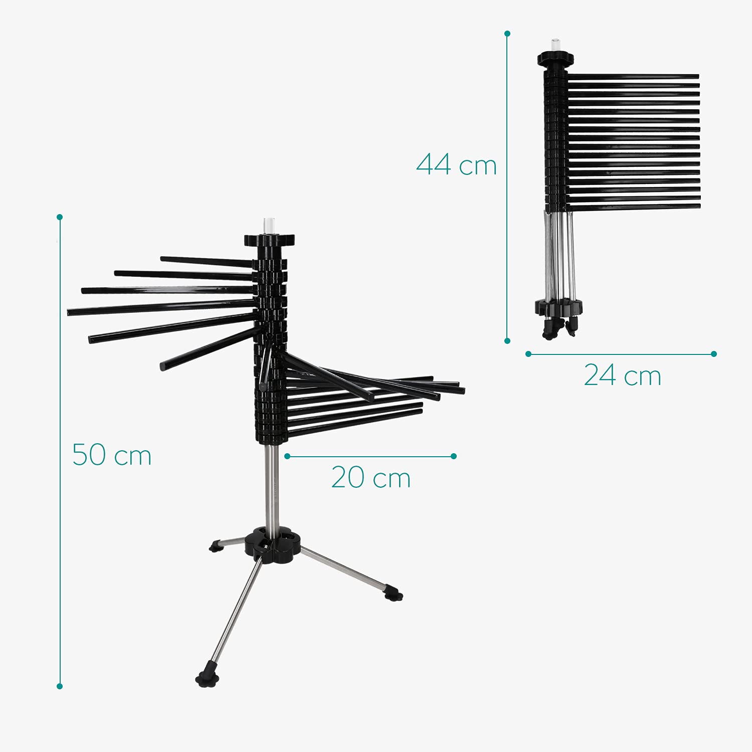 navaris-nudeltrockner-nudelst-nder-16-arme-schwarz-2-kg image 3