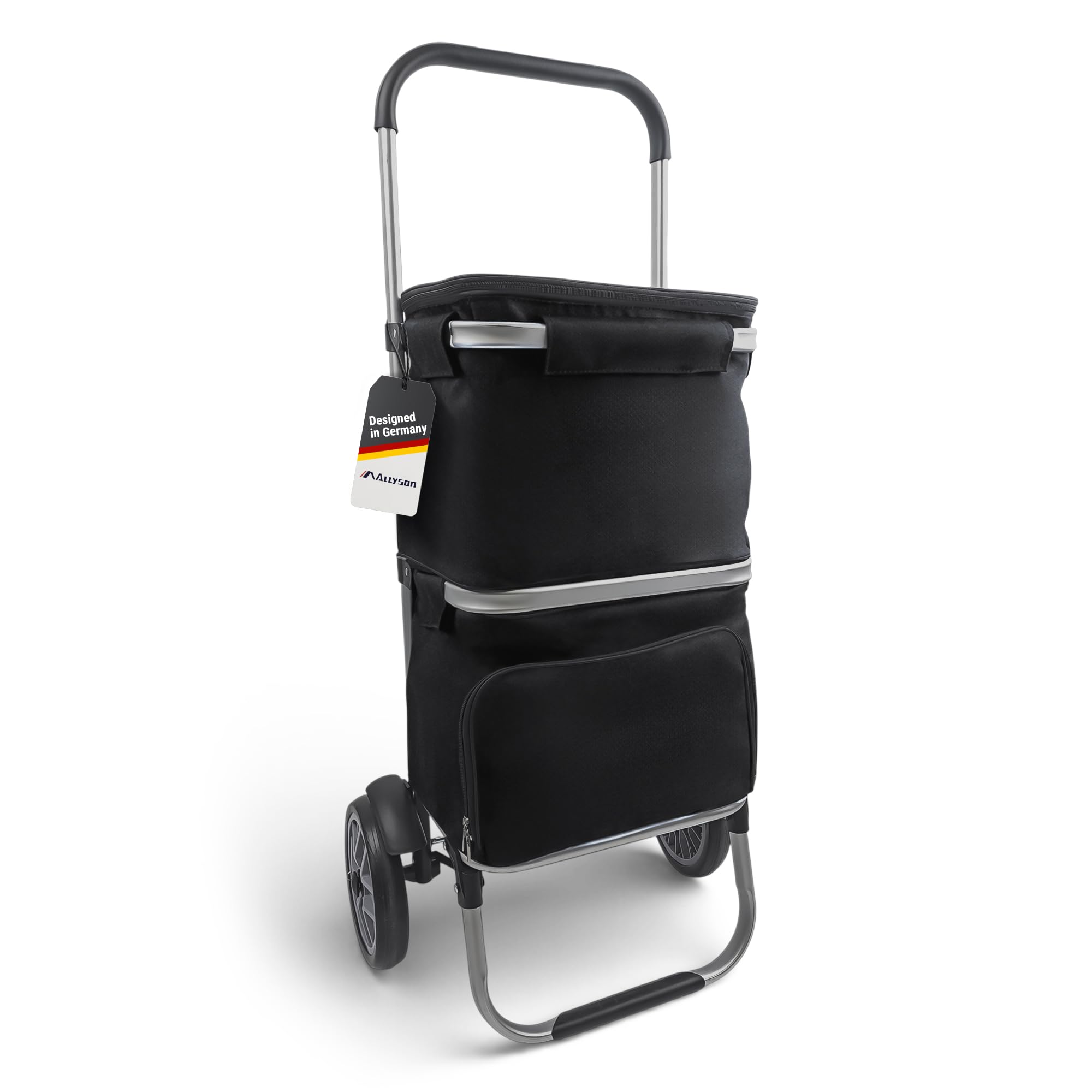 allyson-shopping-trolley-50l-schwarz-mit-k-hlfach-treppensteiger image 8