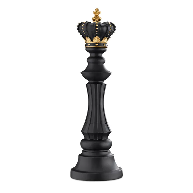 navaris-living-deko-schachfigur-k-nig-schwarz-40-5cm-kunstharz image 1