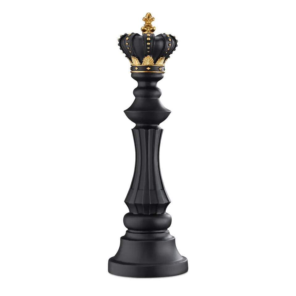 navaris-living-deko-schachfigur-k-nig-schwarz-40-5cm-kunstharz image 1