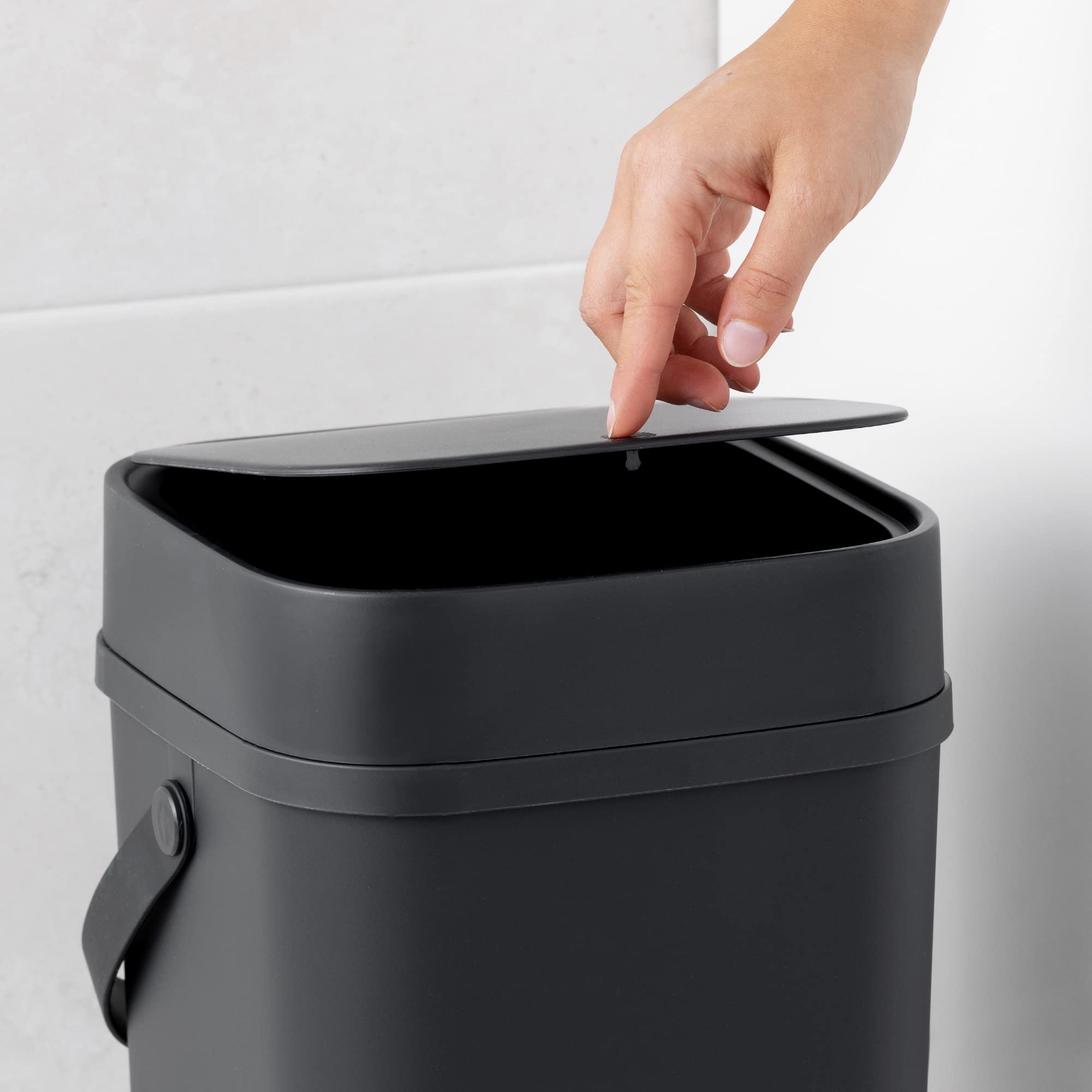 navaris-m-lleimer-12-liter-kosmetikeimer-grau-mit-druckdeckel image 3