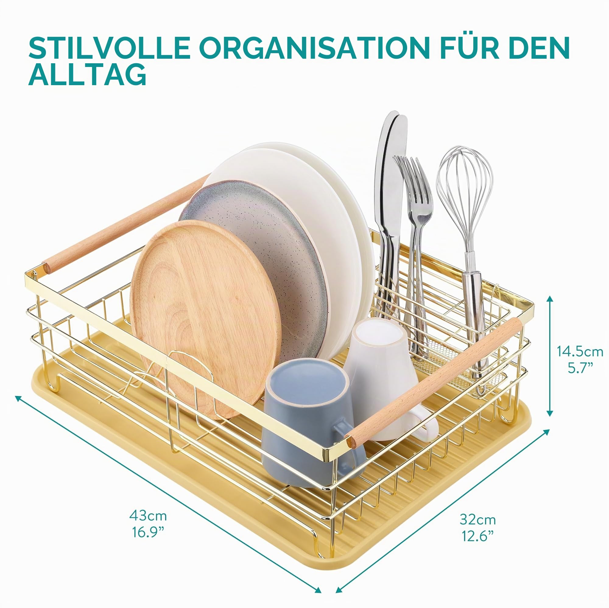 navaris-kitchen-abtropfgestell-geschirr-gold-besteckhalter image 5