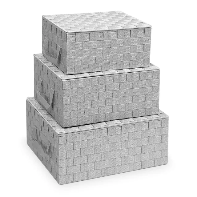 navaris-beauty-aufbewahrungsbox-korb-geflochten-3er-set-stapelbar image 1