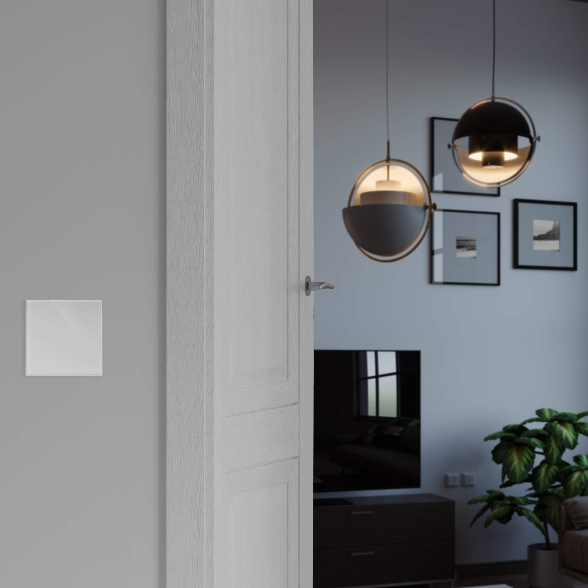 navaris-touch-lichtschalter-wandschalter-glas-wei-unterputz image 2