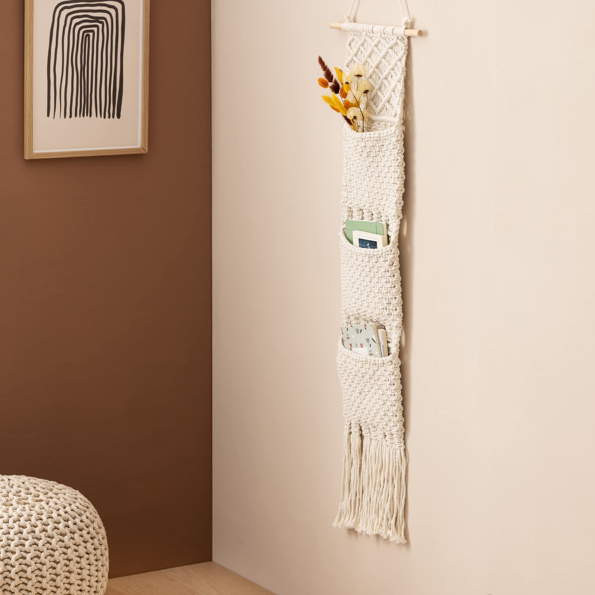 navaris-living-makramee-wandaufbewahrung-33x140-baumwolle-3-f-cher image 2