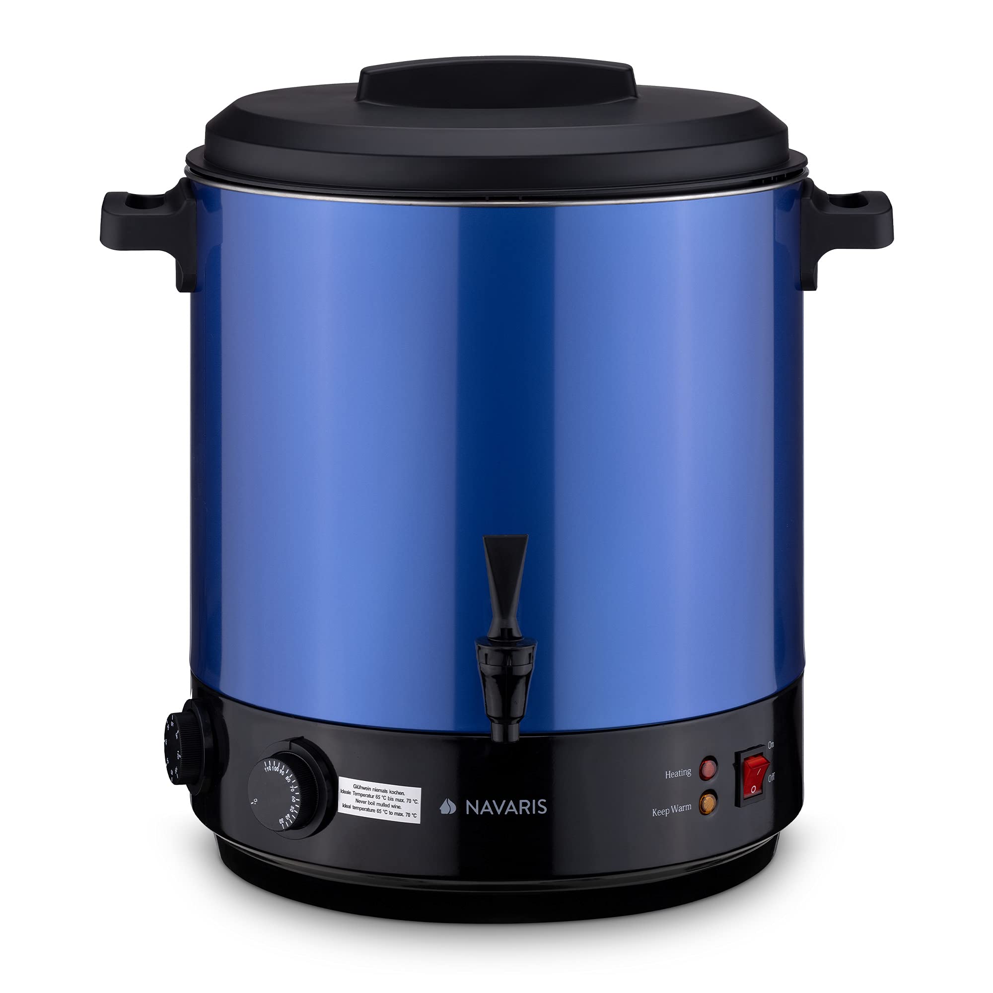navaris-kitchen-einkochautomat-27l-einkochtopf-blau-mit-zapfhahn image 1