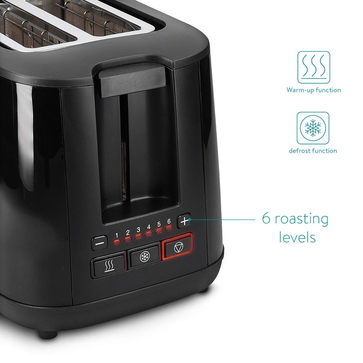 navaris-toaster-doppelschlitz-schwarz-1000w-6-stufen image 4