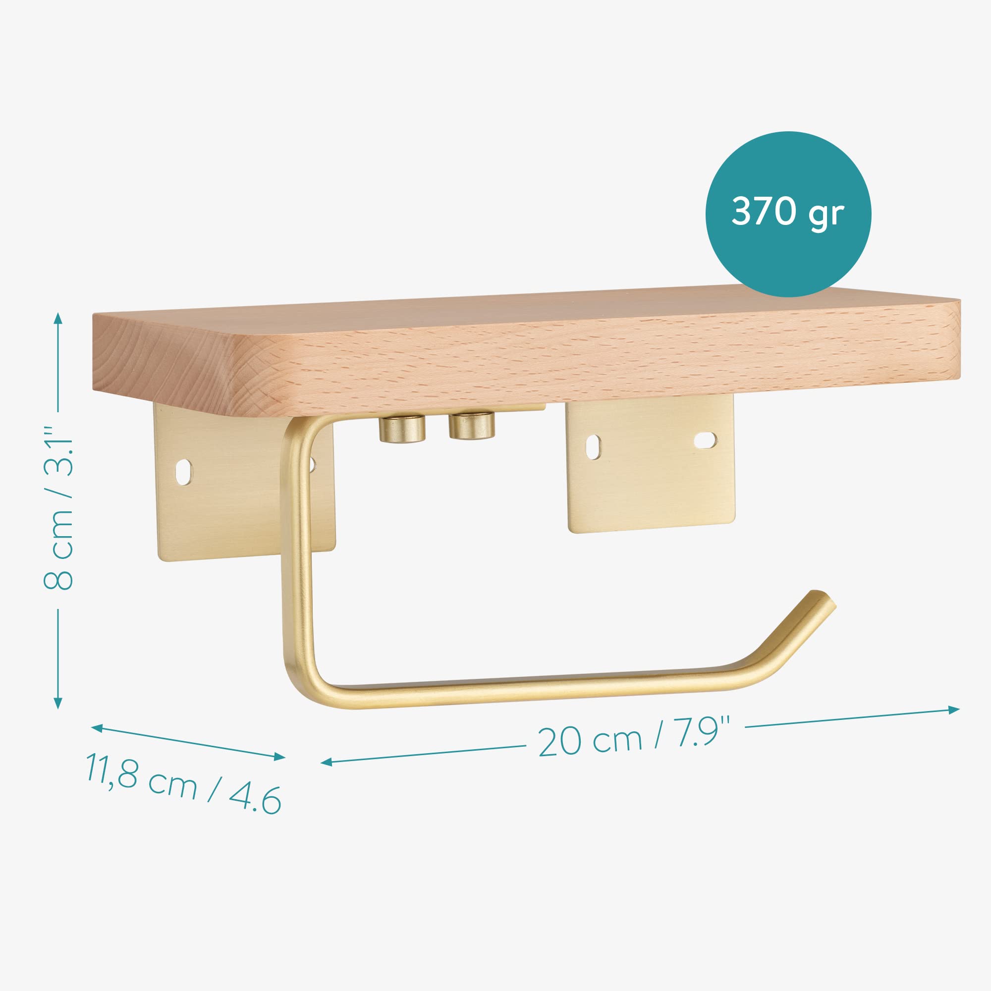 navaris-toilettenpapierhalter-holzablage-gold-20cm-buche image 6