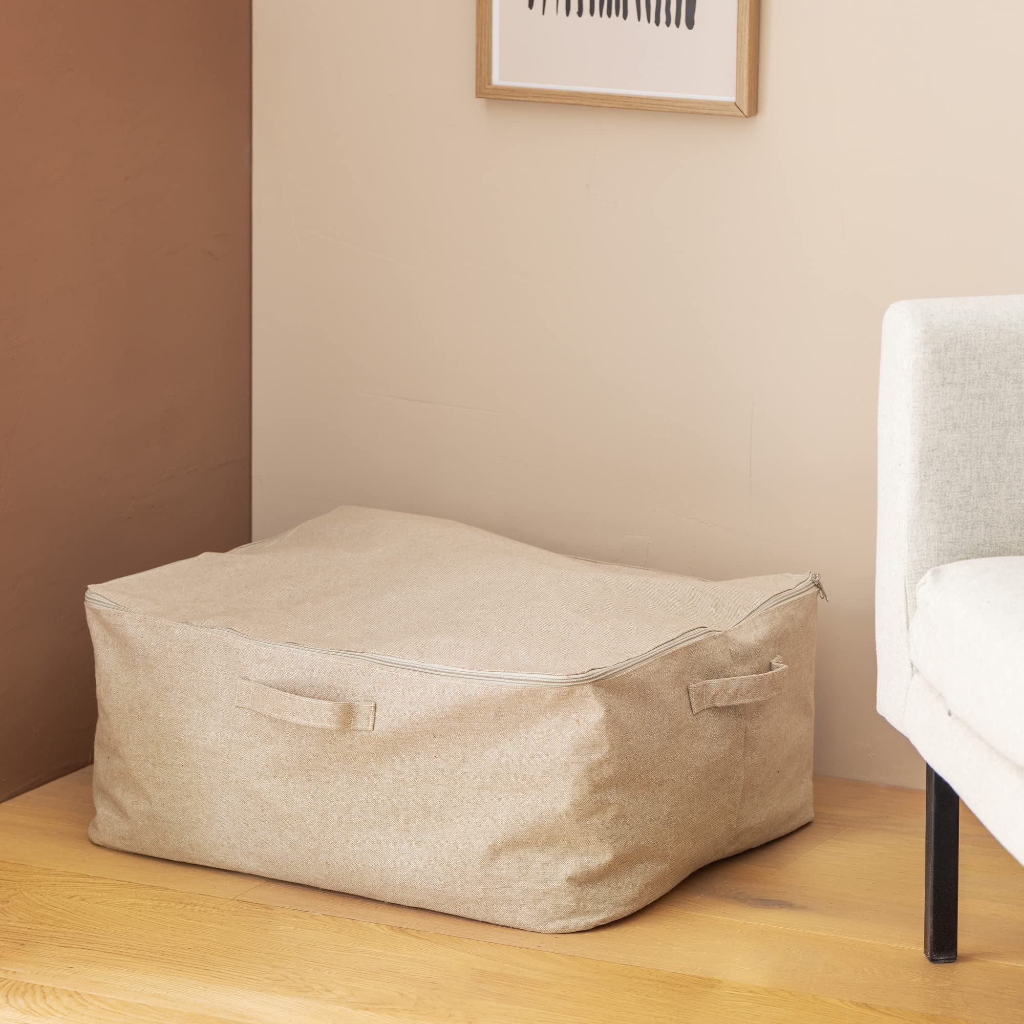 navaris-living-xl-aufbewahrungstasche-beige-60x45x25-cm-faltbar image 2