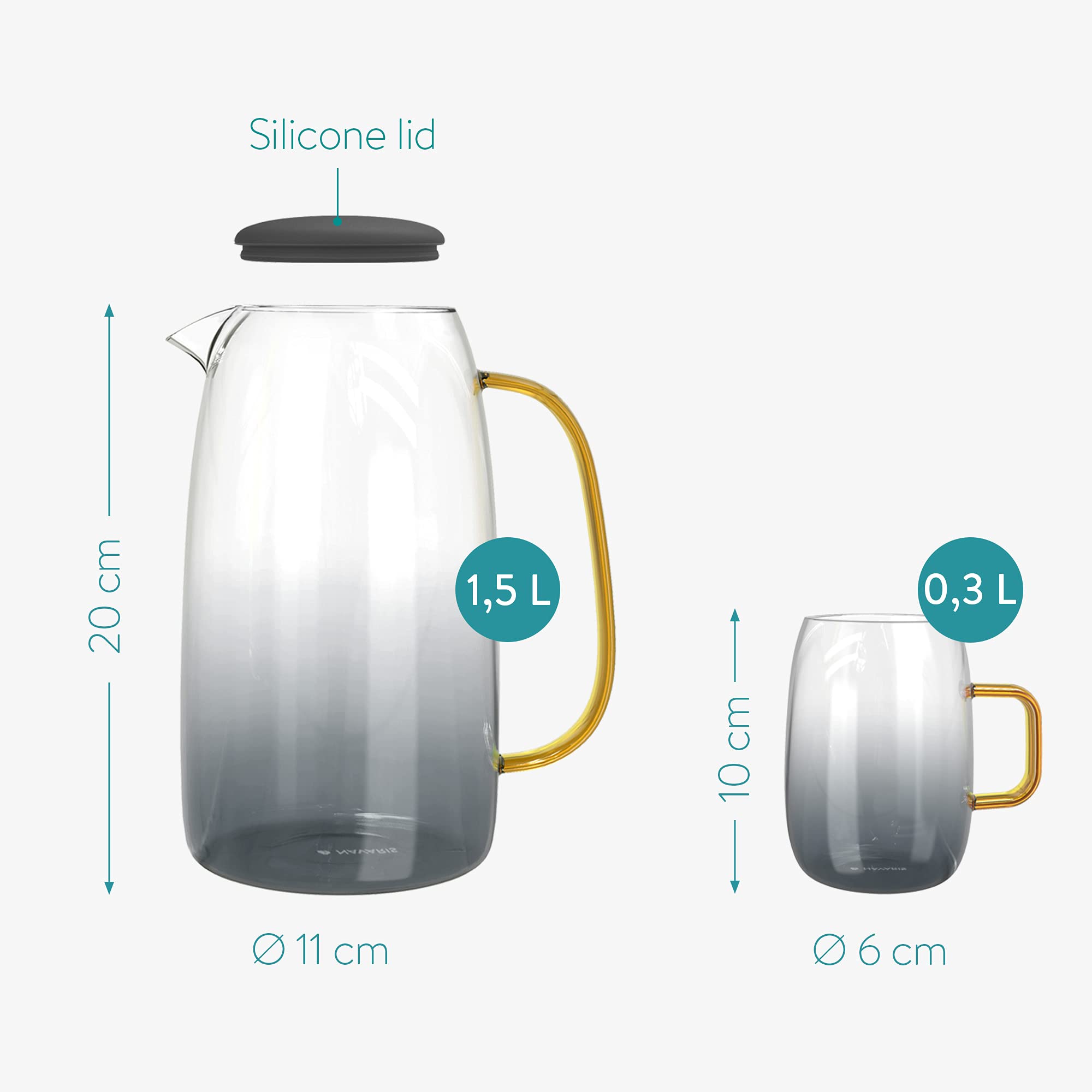 navaris-kitchen-wasserkaraffe-1-55-l-glas-mit-4-gl-sern-2 image 6
