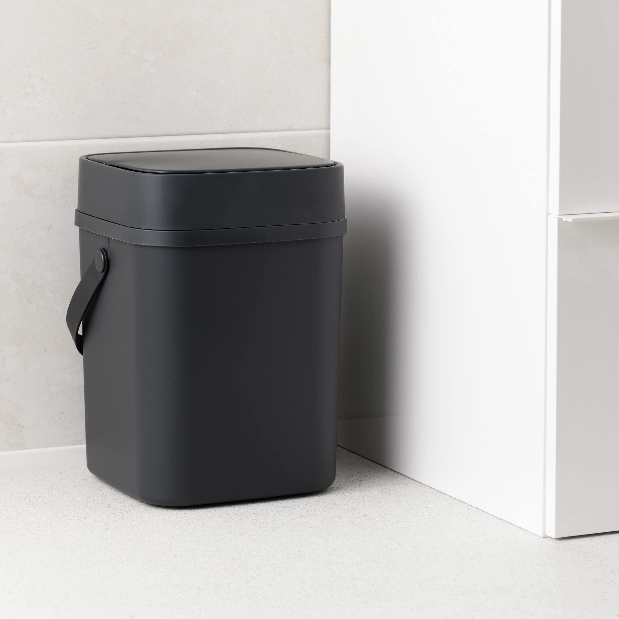 navaris-m-lleimer-12-liter-kosmetikeimer-grau-mit-druckdeckel image 2