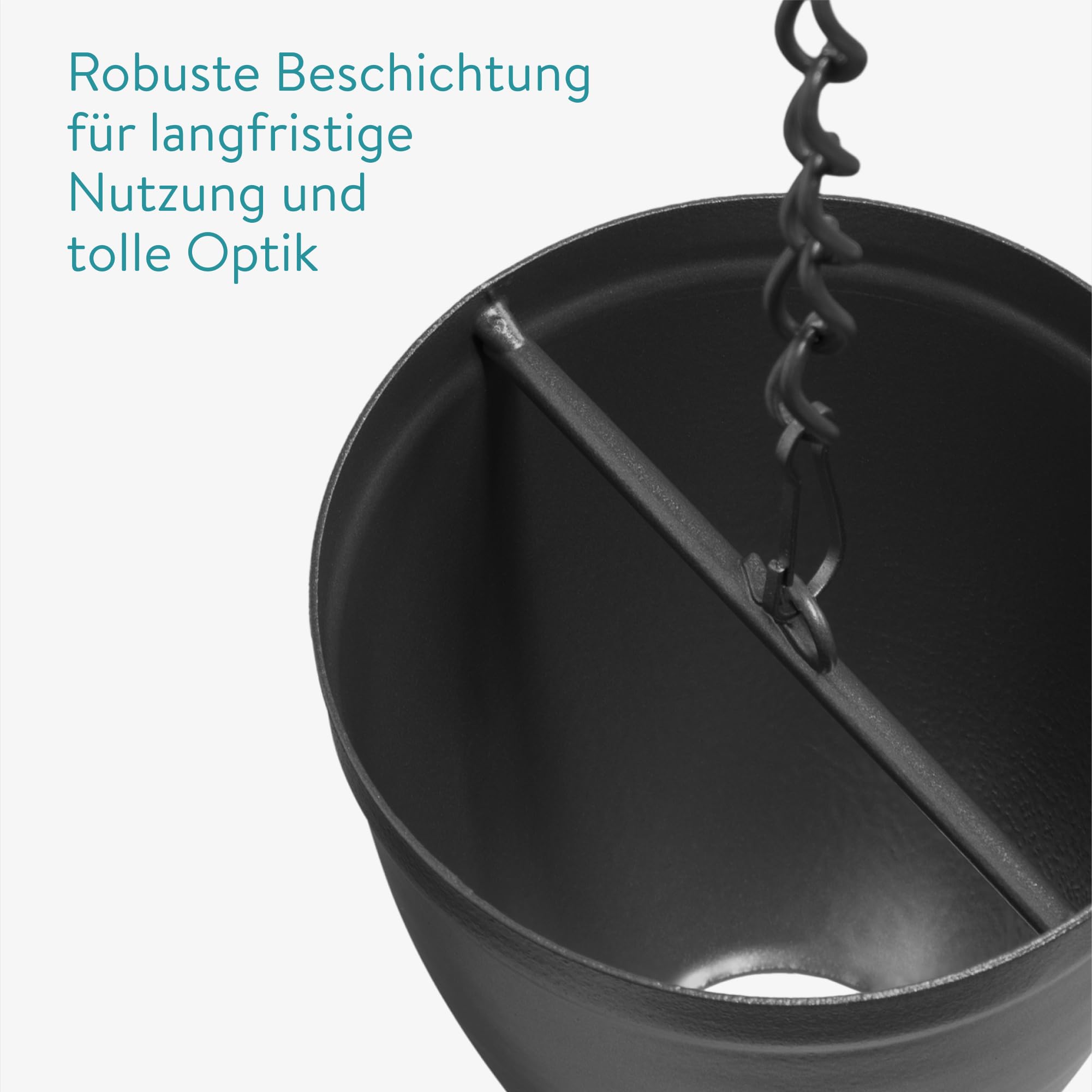 navaris-garden-regenkette-2-6m-regenwasserkette-schwarz-12-tassen image 5