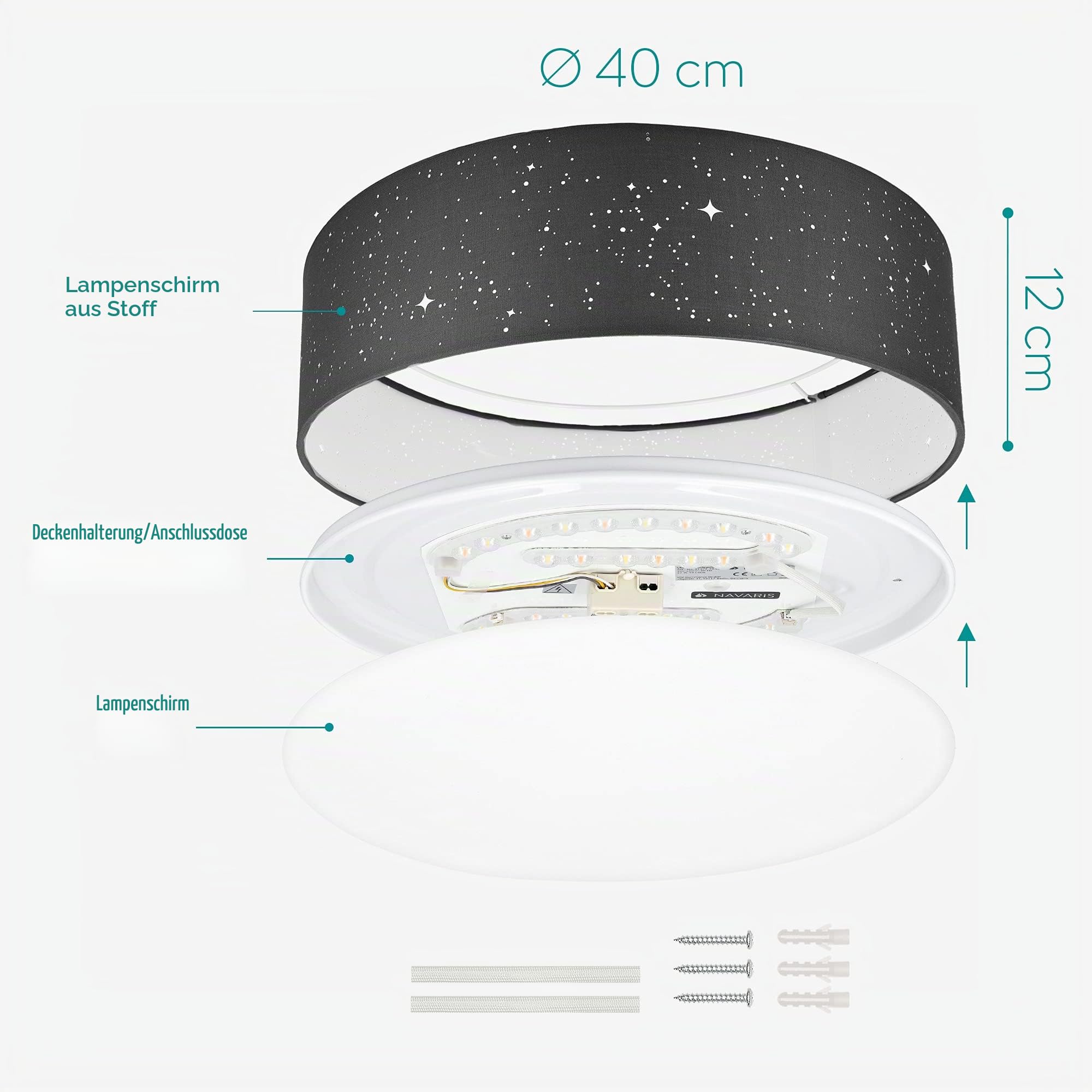 navaris-lighting-led-deckenleuchte-40cm-dunkelgrau image 6