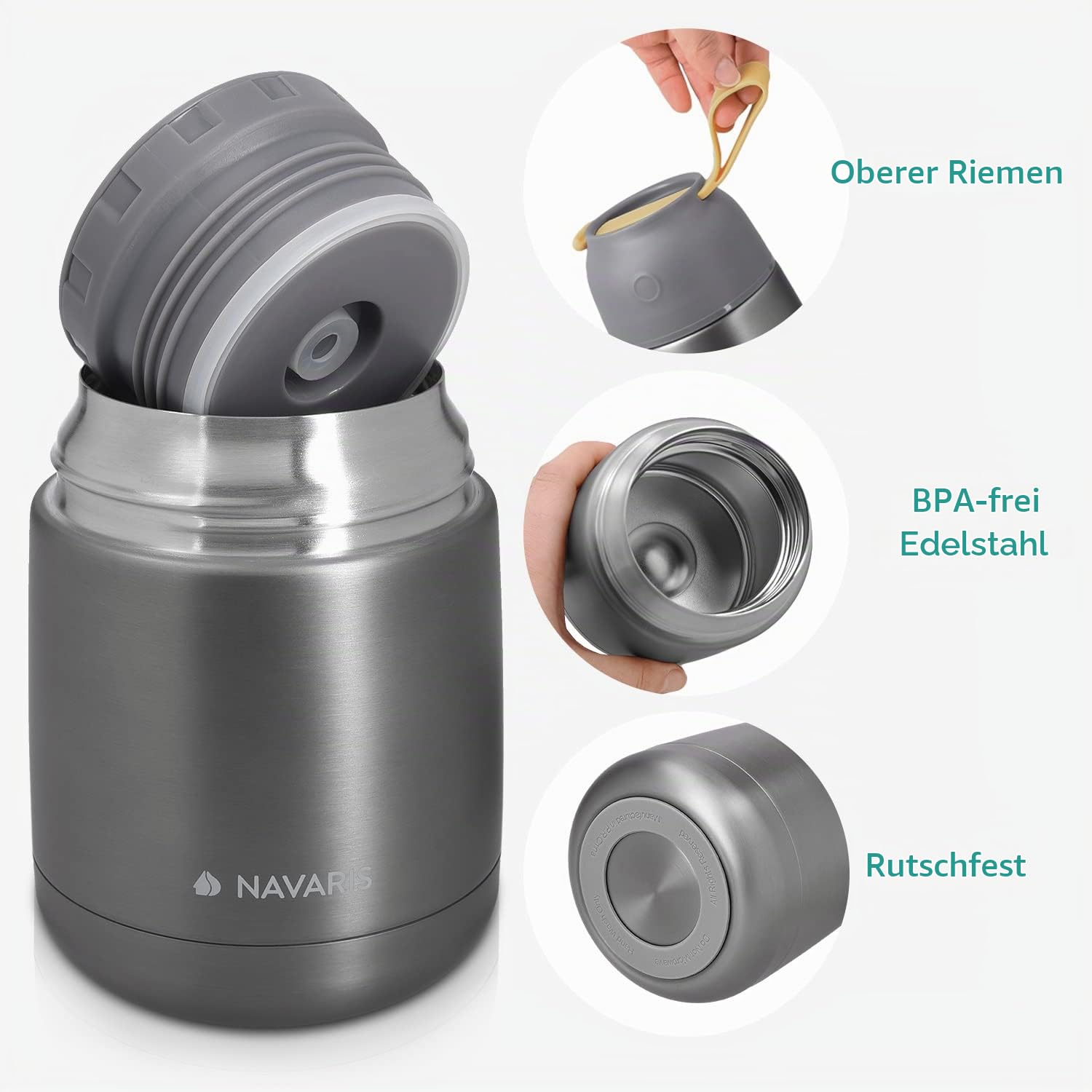 navaris-kitchen-thermobeh-lter-450ml-edelstahl-grau image 4