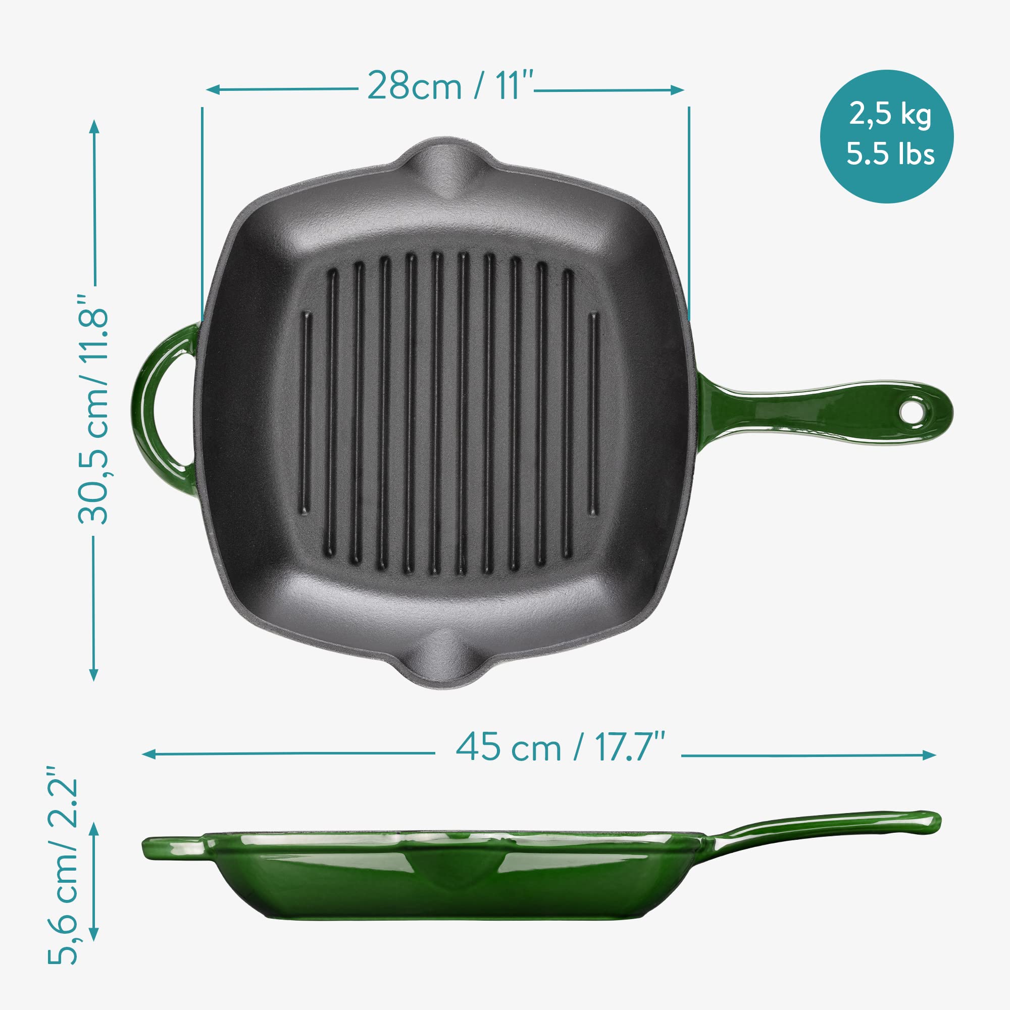 navaris-kitchen-grillpfanne-gusseisen-21-cm-emailliert image 6