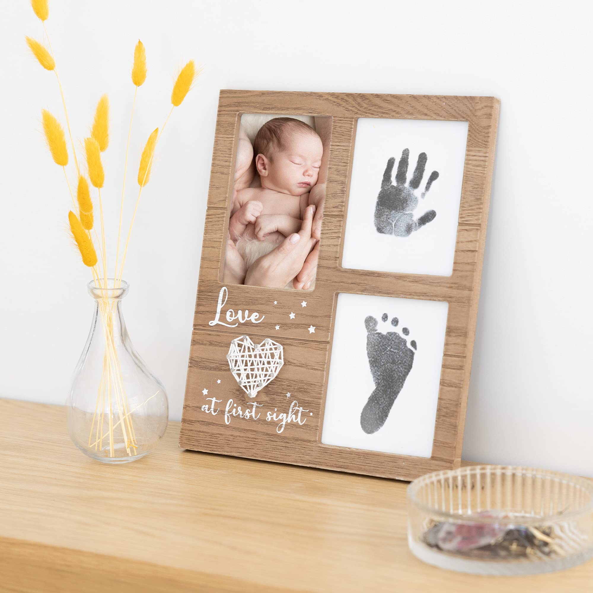 navaris-baby-bilderrahmen-handabdruck-fu-abdruck-set-wei image 3