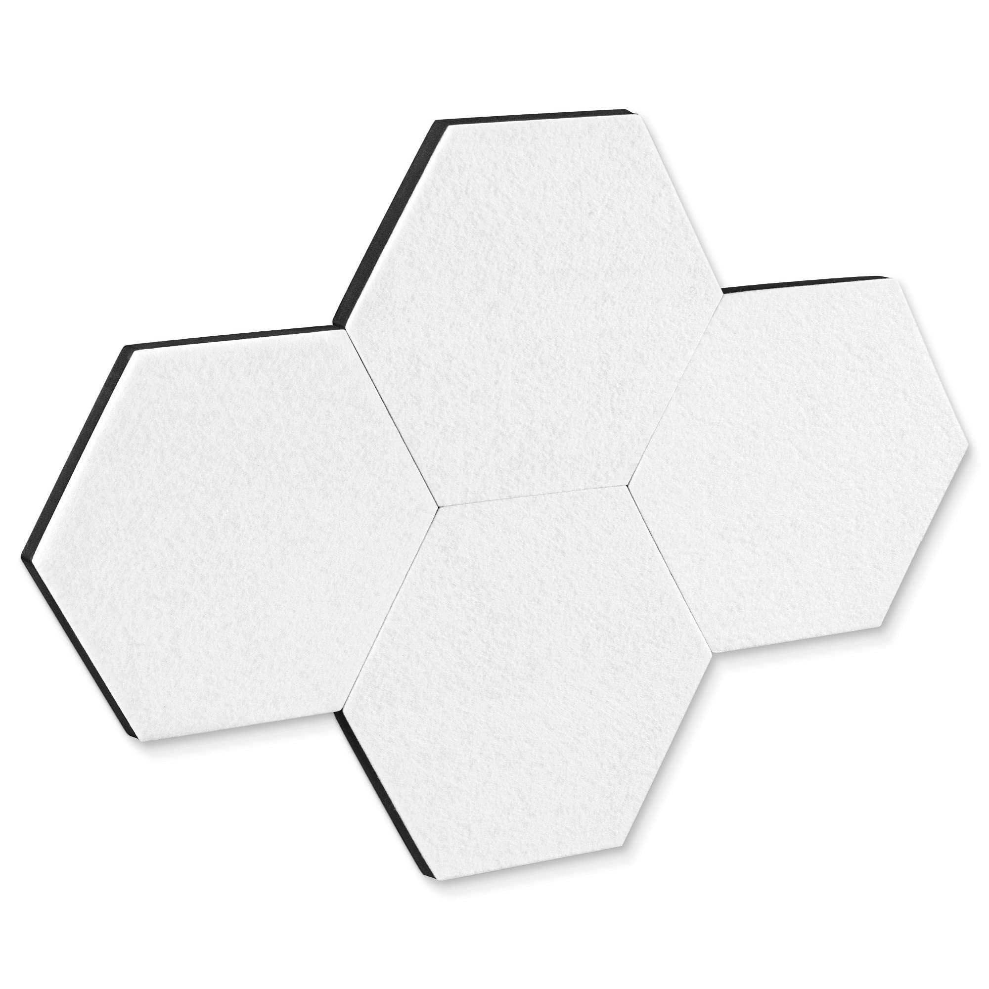 navaris-filz-memoboards-4er-sechseckig-wei-20x17-cm image 5