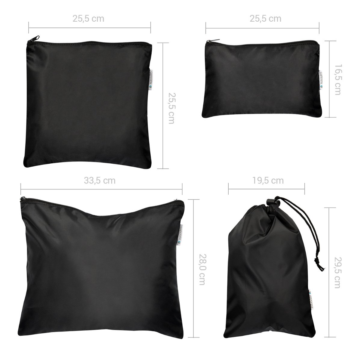 navaris-travel-packtaschen-9tlg-packing-cubes-schwarz-blau image 6