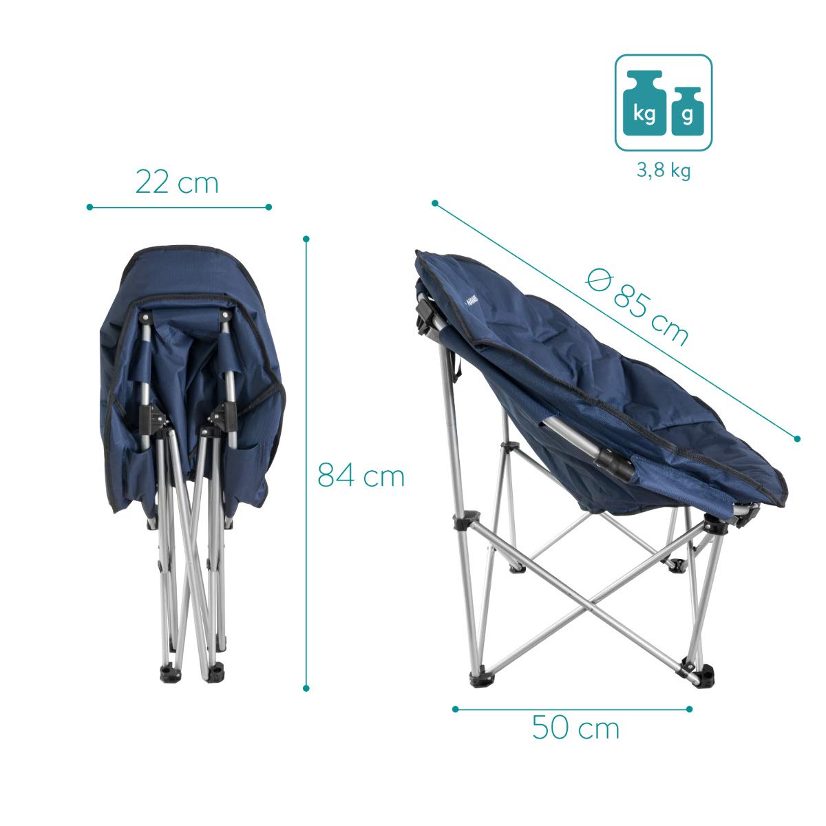 navaris-moon-chair-faltsessel-campingstuhl-gepolstert-150-kg image 3