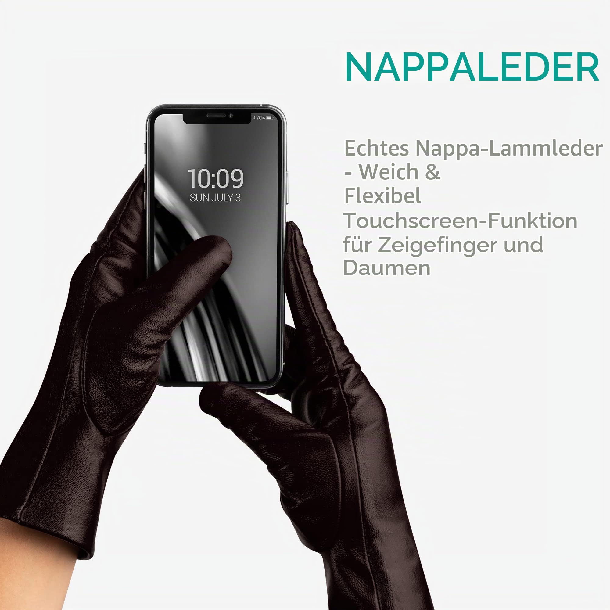navaris-touchscreen-lederhandschuhe-damen-lammleder-braun-xl image 3