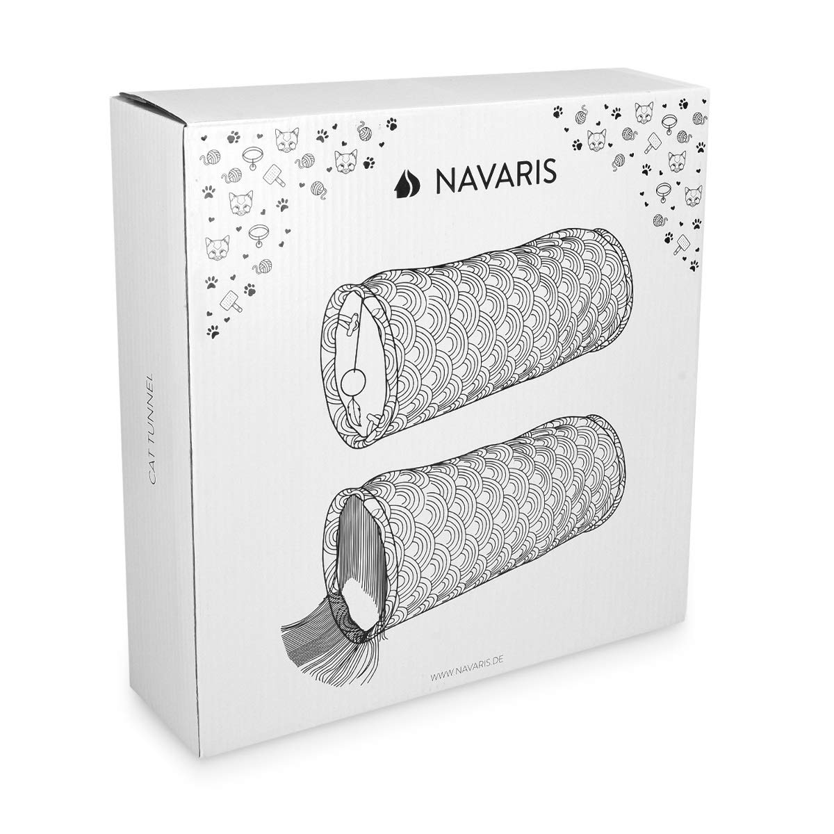 navaris-animals-katzentunnel-60x25-cm-spieltunnel-fleece-wellen image 7