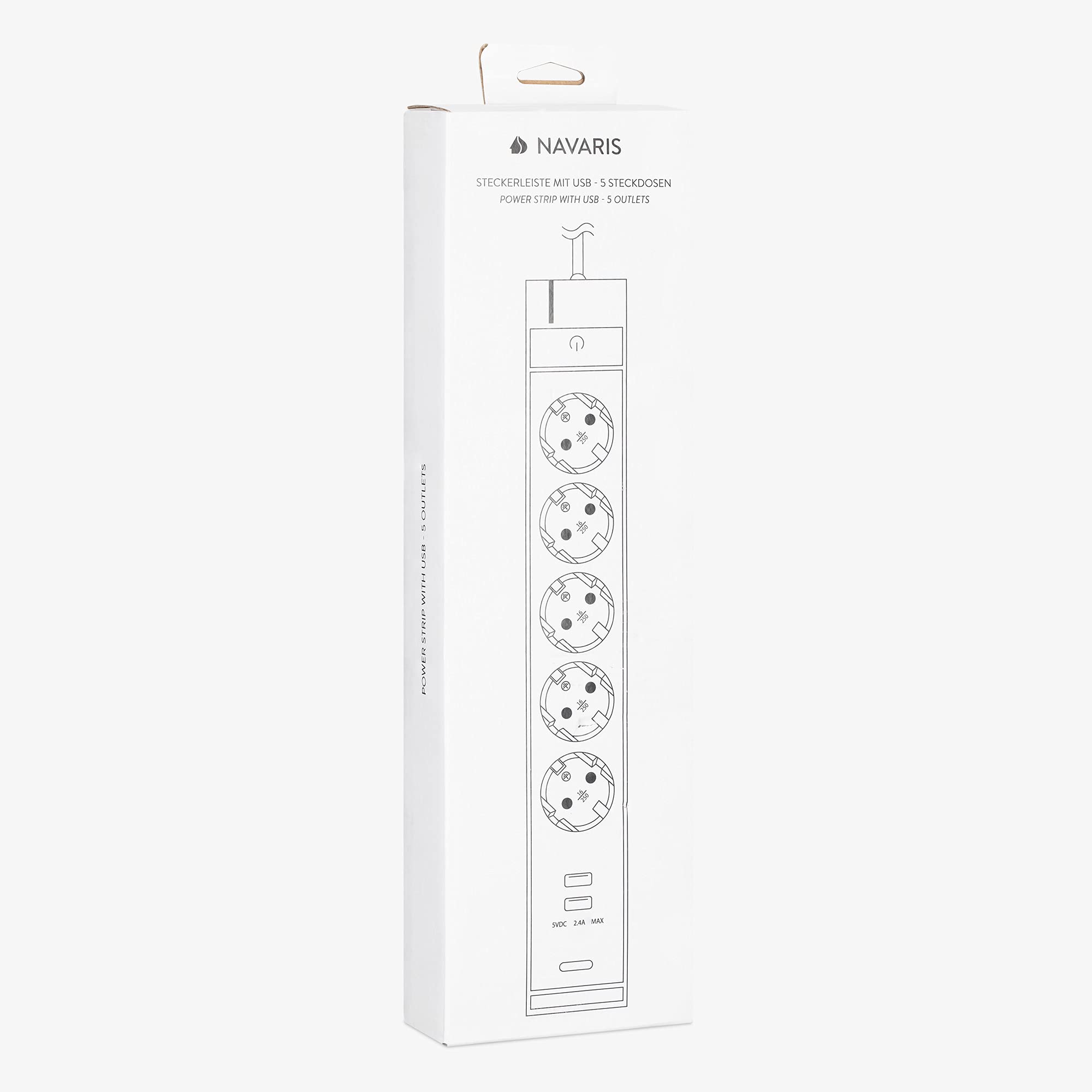 navaris-lighting-steckdosenleiste-5-fach-led-usb-schwarz image 7