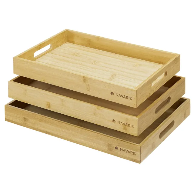 navaris-kitchen-serviertablett-bambus-3er-set-natur-rechteckig image 1