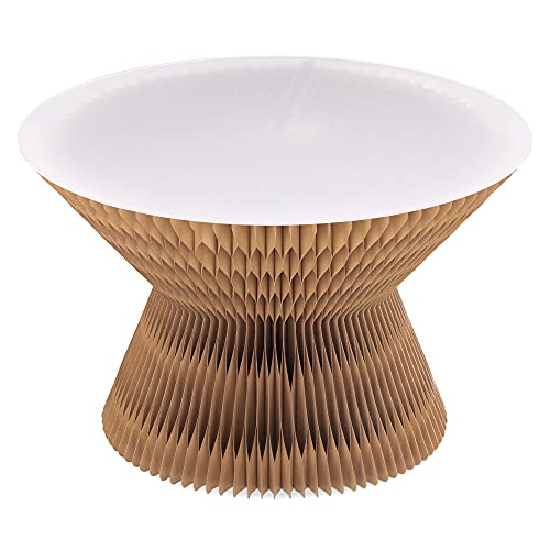 navaris-beistelltisch-papier-faltbar-papphocker-mit-acrylplatte-56-cm image 8
