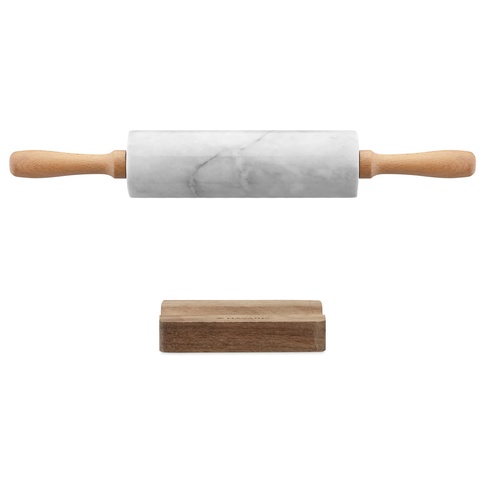 navaris-kitchen-teigrolle-marmor-wei-mit-halter-41-cm image 8