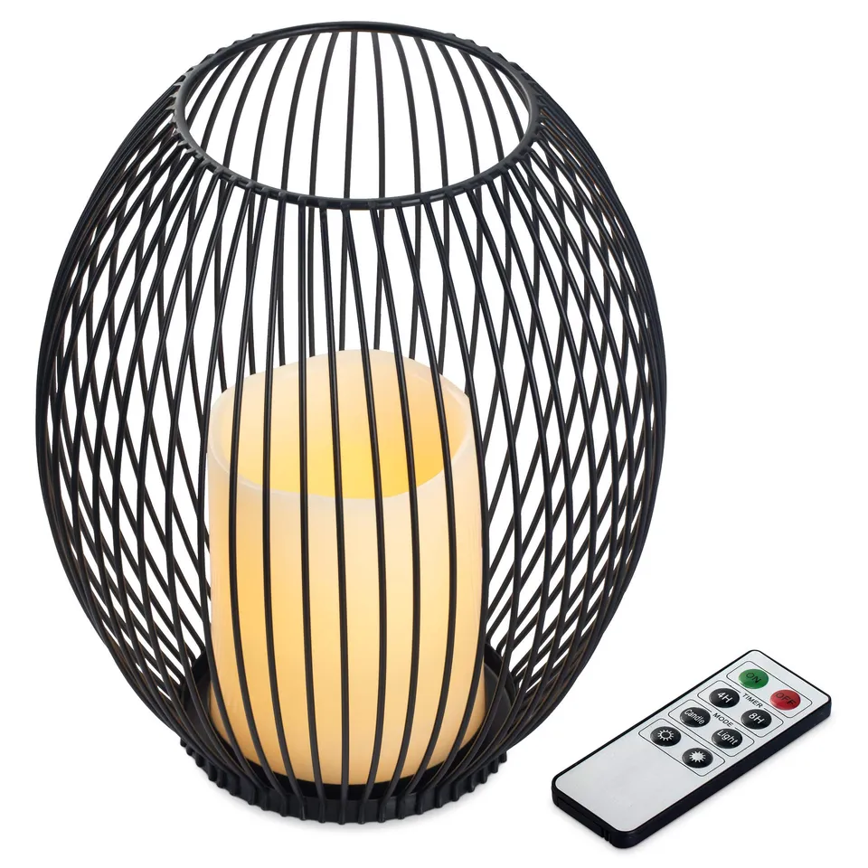 navaris-lighting-metall-kerzenhalter-led-kerze-gr-e-m-echtwachs image 1