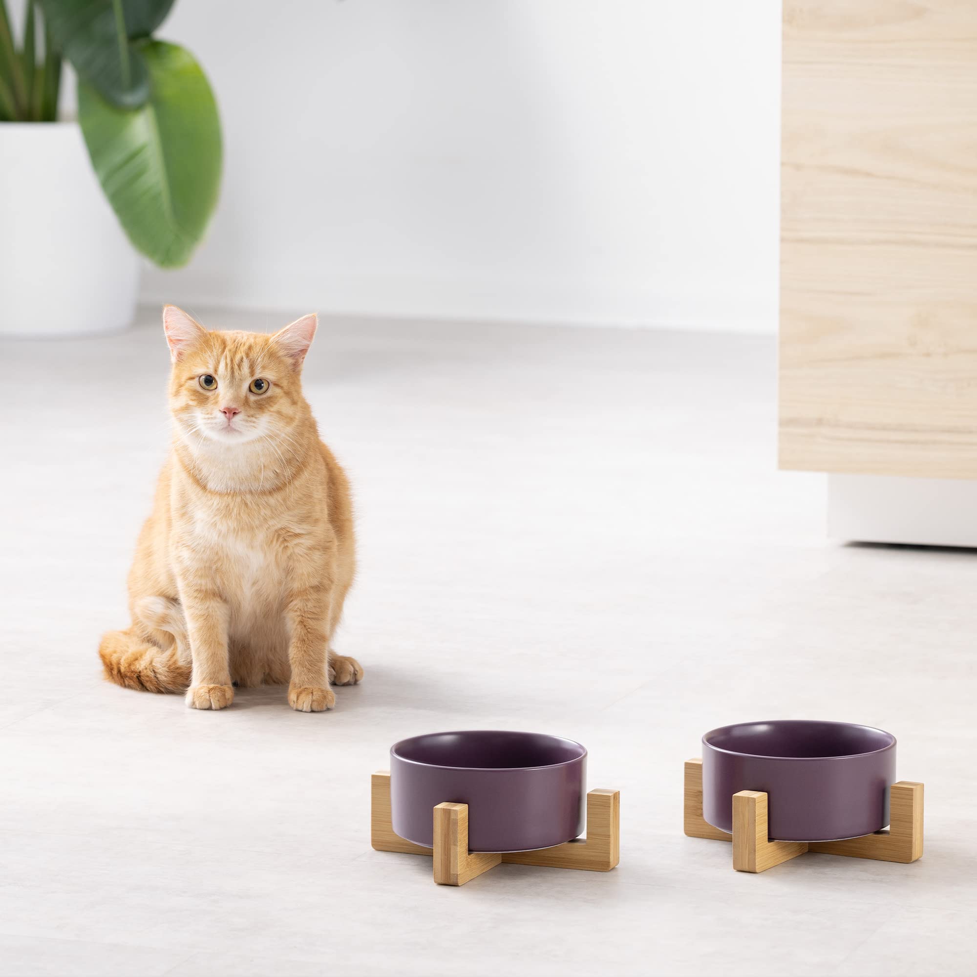 navaris-animals-futterstation-2er-keramiknapf-violett-850-ml image 2